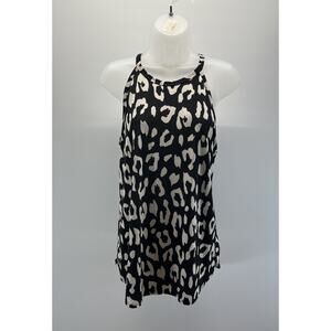 Bombom Top Womens Medium Cheetah Print Polyester Blend Sleeveless USA Made